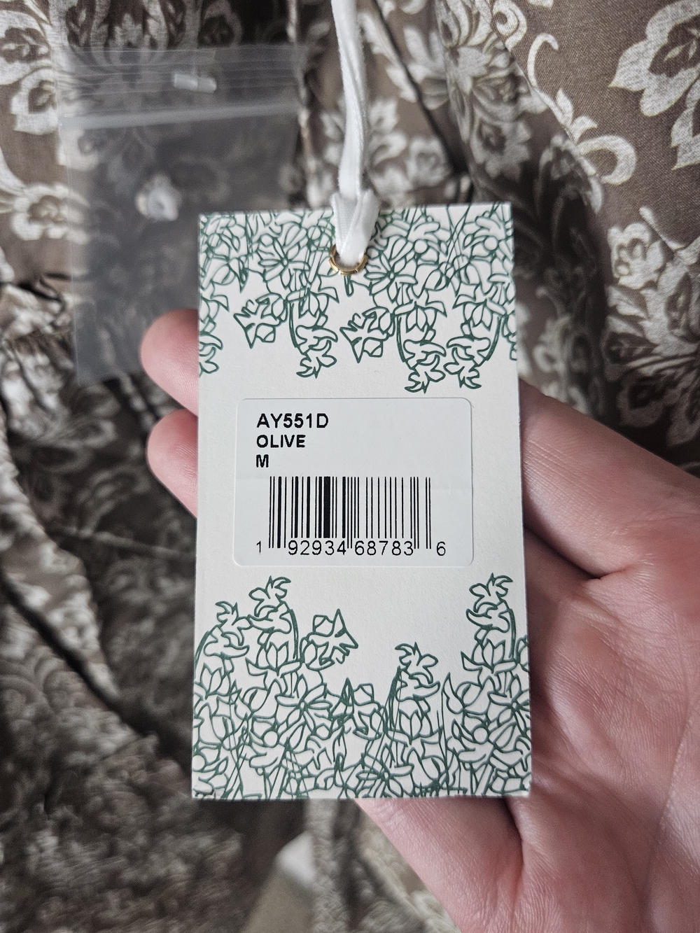 Hyacinth House by Tuckernuck Olive Bell Sleeve Tiered Mini Dress NWT Medium - Picture 10 of 16